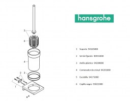 RECAMBIOS ESCOBILLERO PARED ADDSTORIS HANSGROHE